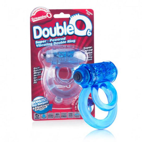 Double O 6 Speed Vibrating Cock Ring Assorted Color