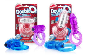 Double O 8 Vibrating Double Cock Ring Assorted Color
