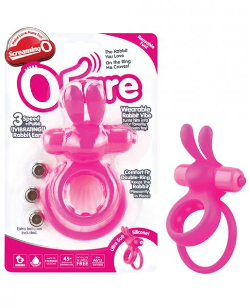 Ohare Double Vibrating Ring Pink