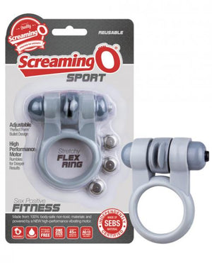 Screaming O Sport Flex Vibrating Ring Gray