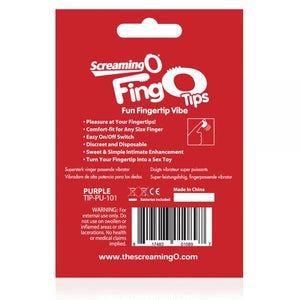 Fingo Tips Purple Fingertip Vibrator Purple
