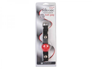 Removable Silicone Ball Gag 1.5 Inch Red