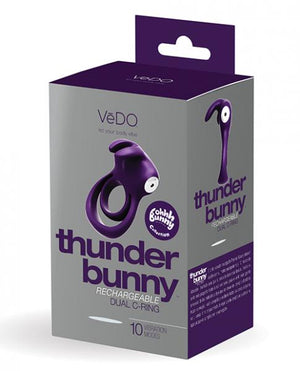 Thunder Rechargeable Vibrating Dual Ring Deep Purple