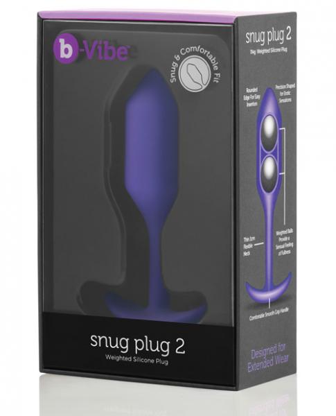 B Vibe Snug Plug 2 Weighted 4 Ounces Purple