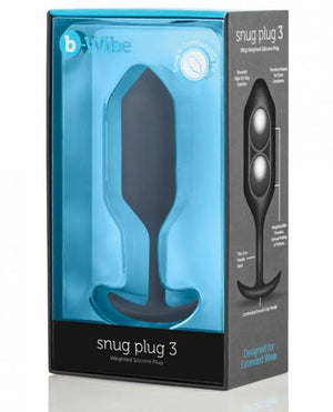 B Vibe Snug Plug 3 Weighted 6.34 Ounces Black