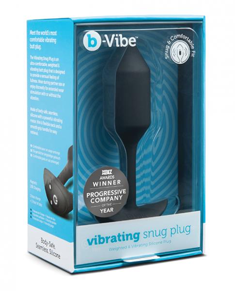 B Vibe Vibrating Weighted Snug Plug M 112 G Black