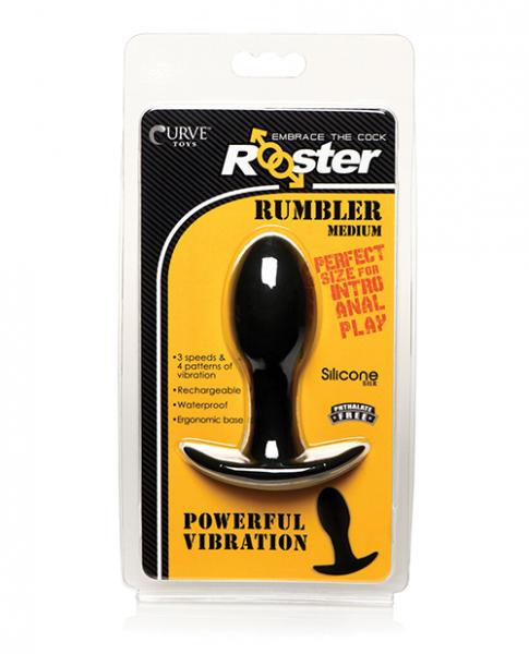 Rumbler Vibrating Silicone Butt Plug Medium