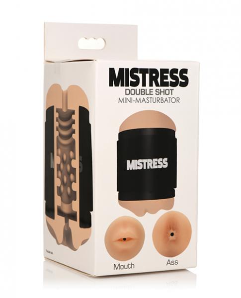 Curve Novelties Mistress Double Shot Mini Masturbator Ass & Mouth Light