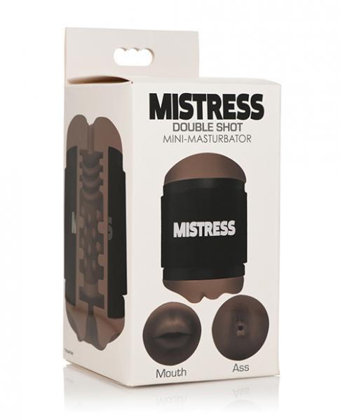 Curve Novelties Mistress Double Shot Mini Masturbator Ass & Mouth Dark