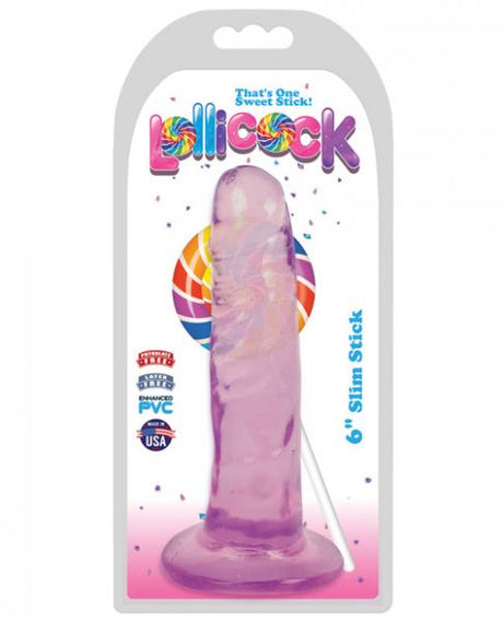 Lollicock 6 Inches Slim Stick Dildo Purple Grape Ice