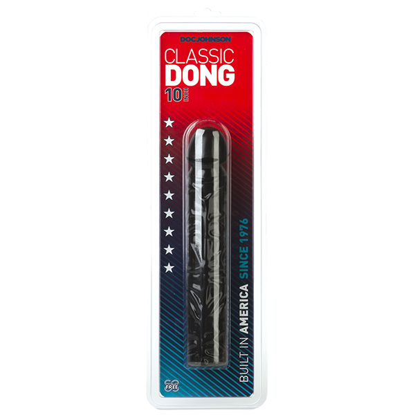Classic Cock Dong 10 Inches Black