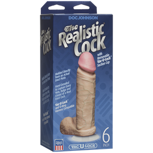 The Realistic Dildo 6 Inch Beige