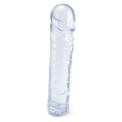 Crystal Jellies 8 Inch Classic Dildo In Clear