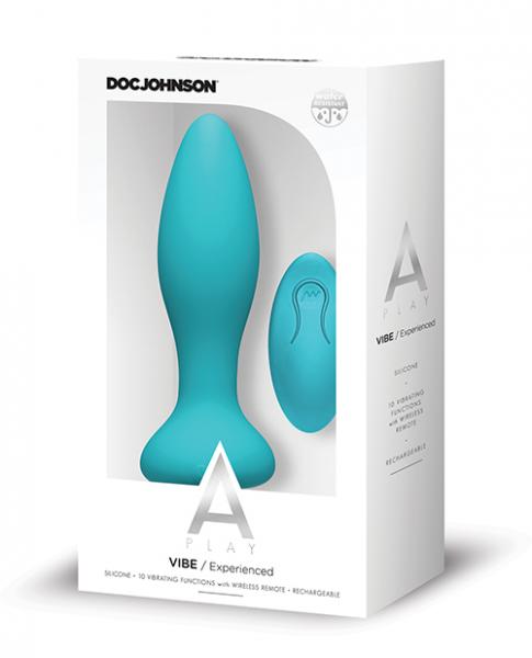 A Play Rechargeable Silicone Experienced Anal Plug W/Remote Teal