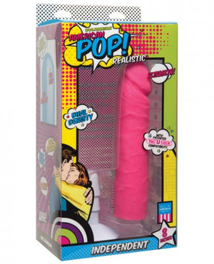 American Pop! Independent Ultraskyn 8" Dildo W/Suction Cup Pink