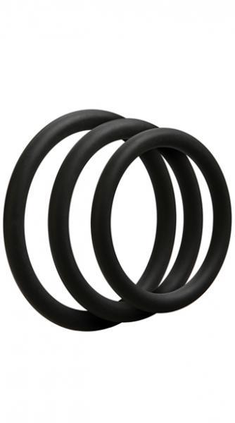 Optimale 3 Silicone C Ring Set Thin Black