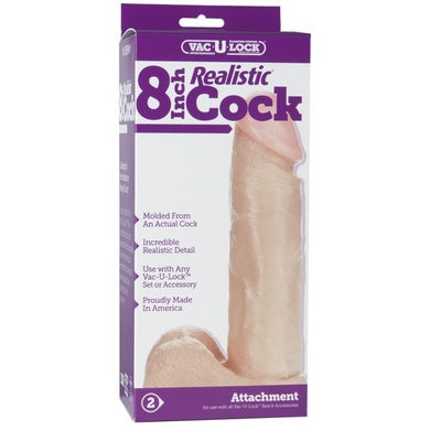 Vac U Lock 8" Realistic Cock Beige