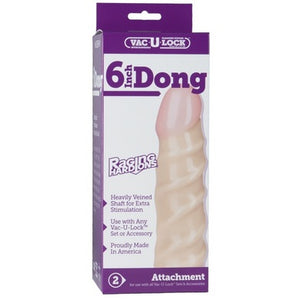 Vac U Lock 6" Raging Hard Ons Dong Beige