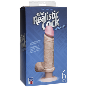 Vibro Realistic Dildo 6 Inch Beige