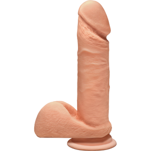 The D Perfect D 7 Inches Dildo With Balls Vanilla Beige