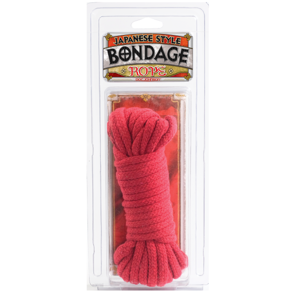 Japanese Style Bondage Rope Cotton Red 32 Feet