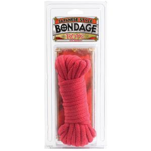 Japanese Style Bondage Rope Cotton Red 32 Feet