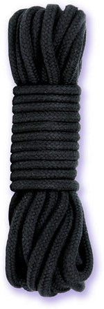 Japanese Style Bondage Rope Cotton Black 32 Feet
