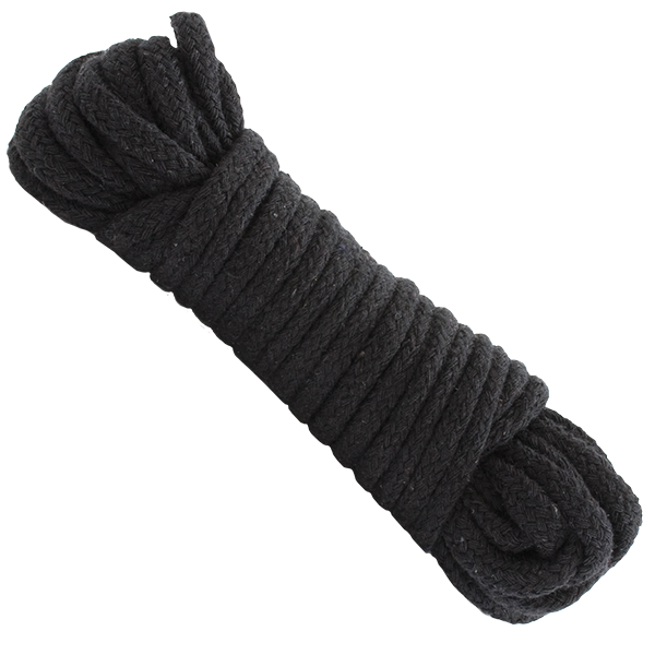 Japanese Style Bondage Rope Cotton Black 32 Feet