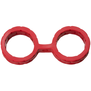 Japanese Bondage Silicone Cuffs Large Red