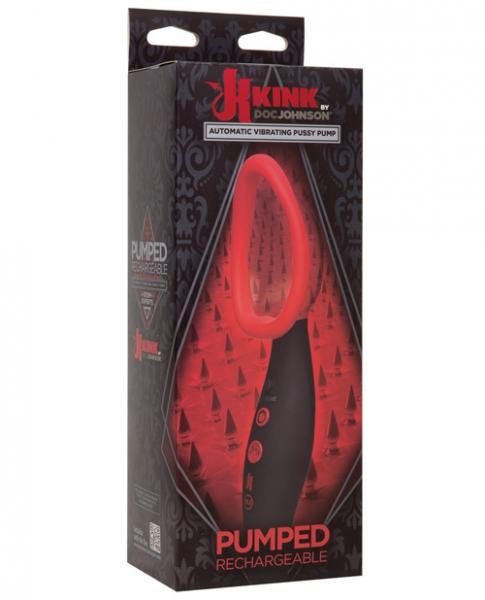 Kink Pumped Vibrating Pussy Pump Black Red
