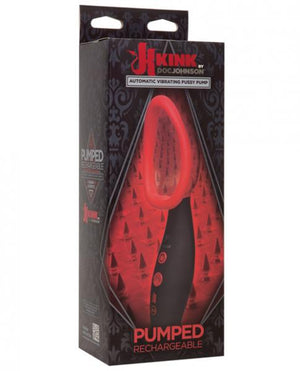 Kink Pumped Vibrating Pussy Pump Black Red