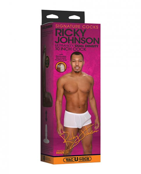 Signature Cocks Ultraskyn 10" Cock W/Removable Vac U Lock Suction Cup Ricky Johnson