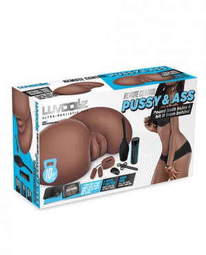 Luvdolz Remote Control Rechargeable Pussy & Ass W/Douche Mocha