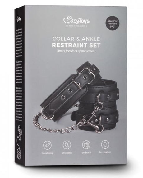 Easy Toys Collar & Ankle Restraint Set Black