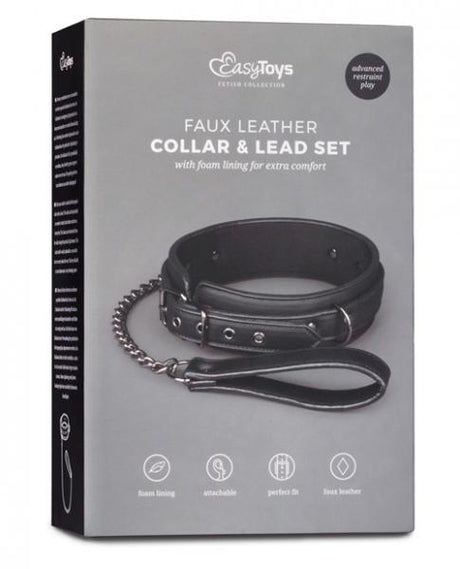 Easy Toys Fetish Collar & Lead Set Black