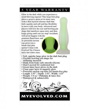 Luminous Anal Plug Large Green