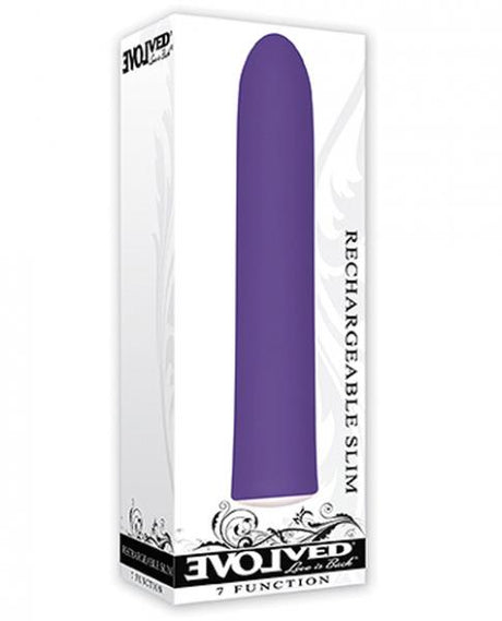 Evolved Rechargeable Slim Purple 7 Function Vibrator