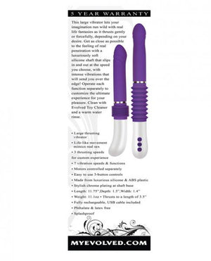 Infinite Thrusting Sex Machine Purple Vibrator