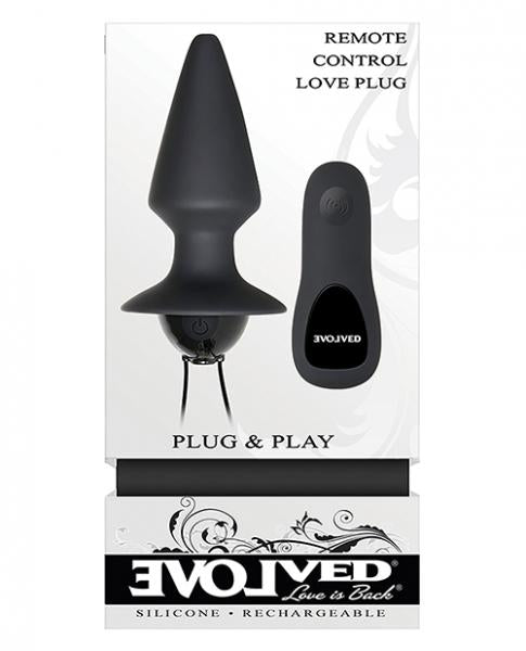 Evolved Plug & Play Remote Anal Plug Black