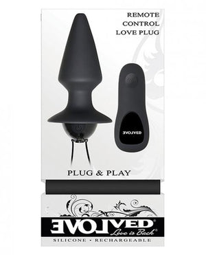 Evolved Plug & Play Remote Anal Plug Black