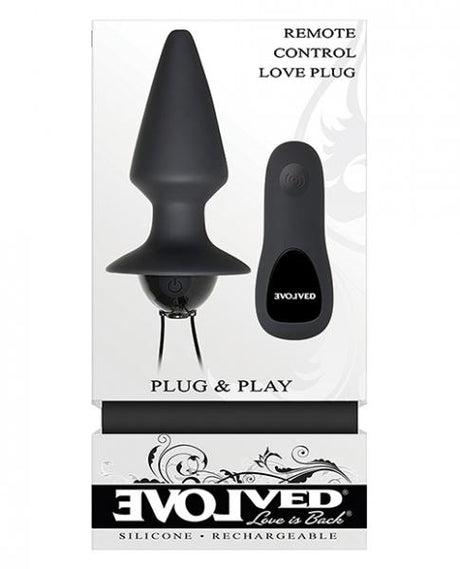 Evolved Plug & Play Remote Anal Plug Black