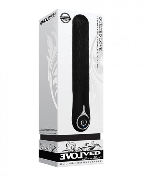 Evolved Quilted Love Rechargeable Vibrator Black