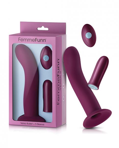 Femme Funn Versa Bullet W/Shaft Sleeve Dark Fuchsia