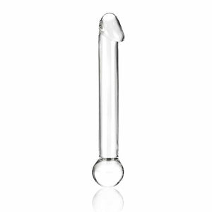 Glas 7 Inches Realistic Head Glass Dildo Clear