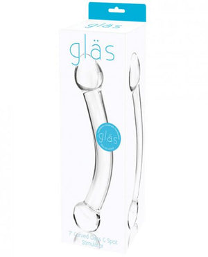 Glas 7 Inches Curved Glass G Spot Stimulator Clear
