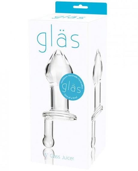 Glas 5 Inches Juicer Clear Glass Butt Plug