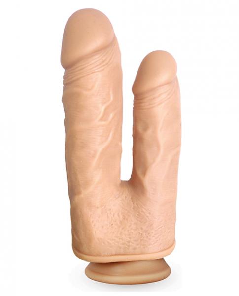 Skinsations Duplexx Vibrating & Rotating Double Dildo Flesh
