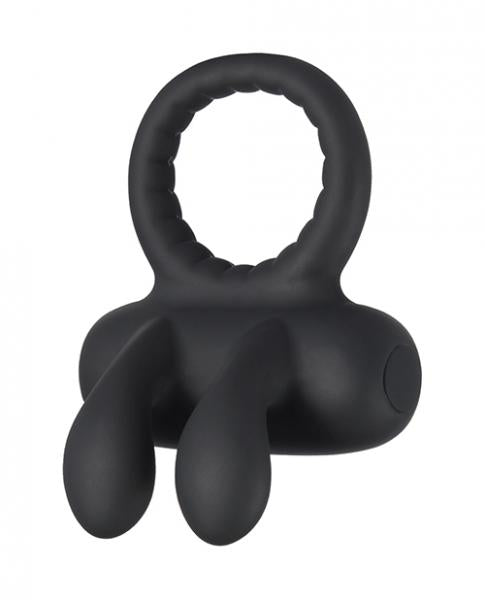 Robbie Rabbit Vibrating Cock Ring Black