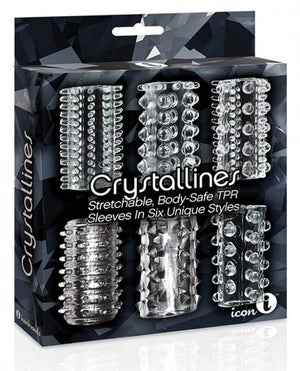 The 9 Crystalline Cock Sleeve 6pk