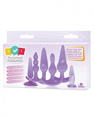 Try Curious Anal Plug Kit Purple